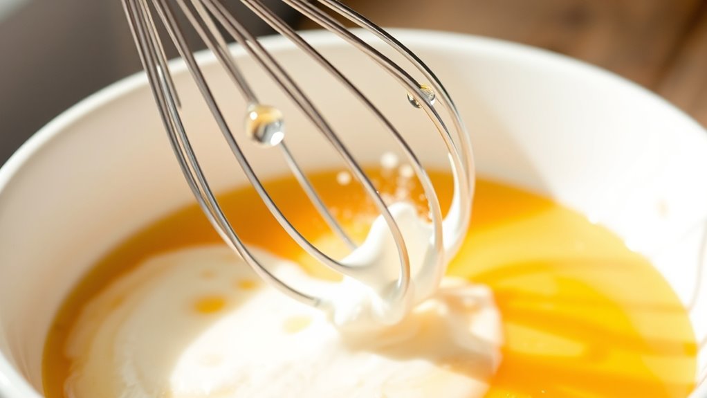 whisk vigorously for fluff