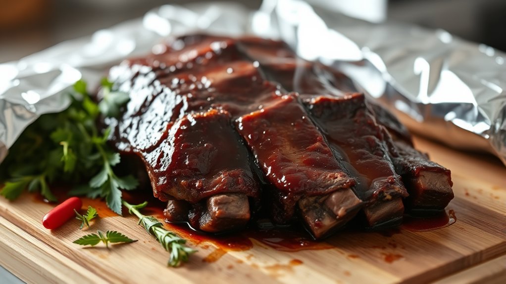 wrap ribs tightly monitor moisture