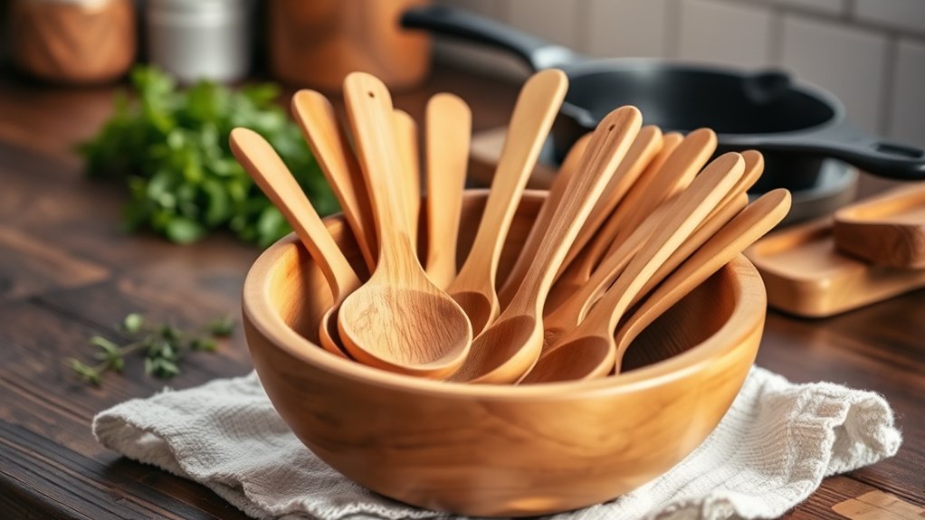 bamboo spoons for cooking
