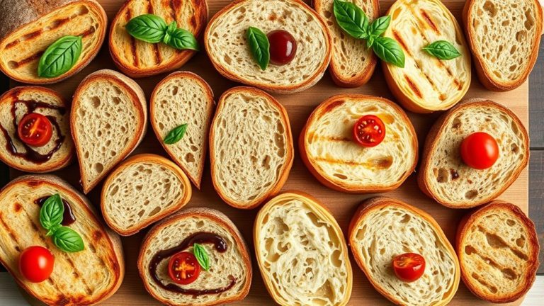bruschetta toast bread selection