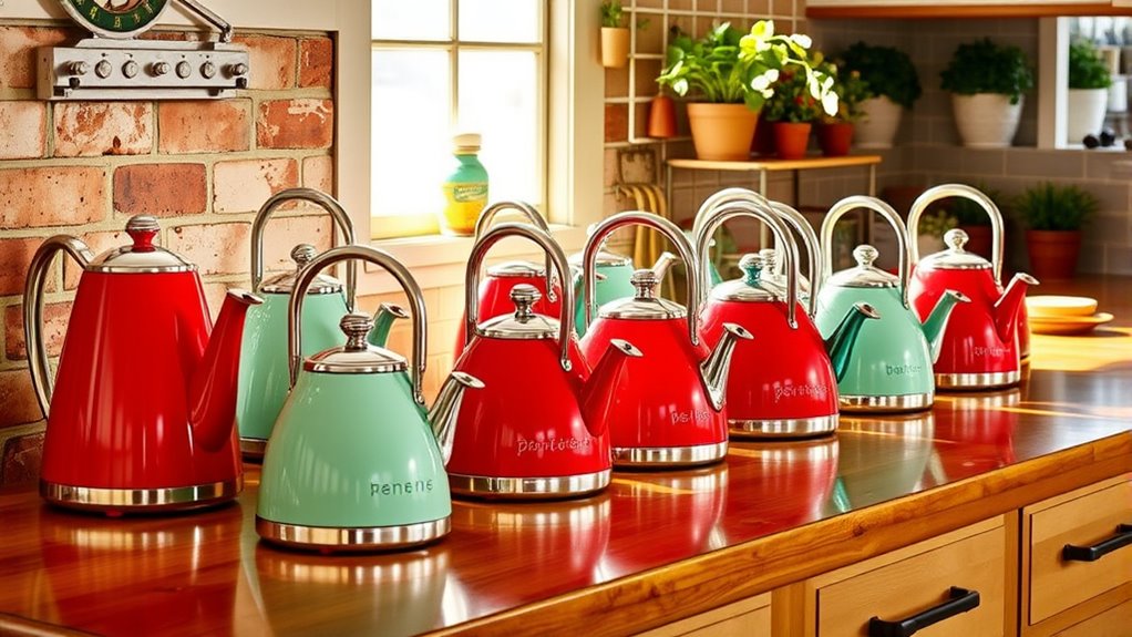 charming retro kettles collection