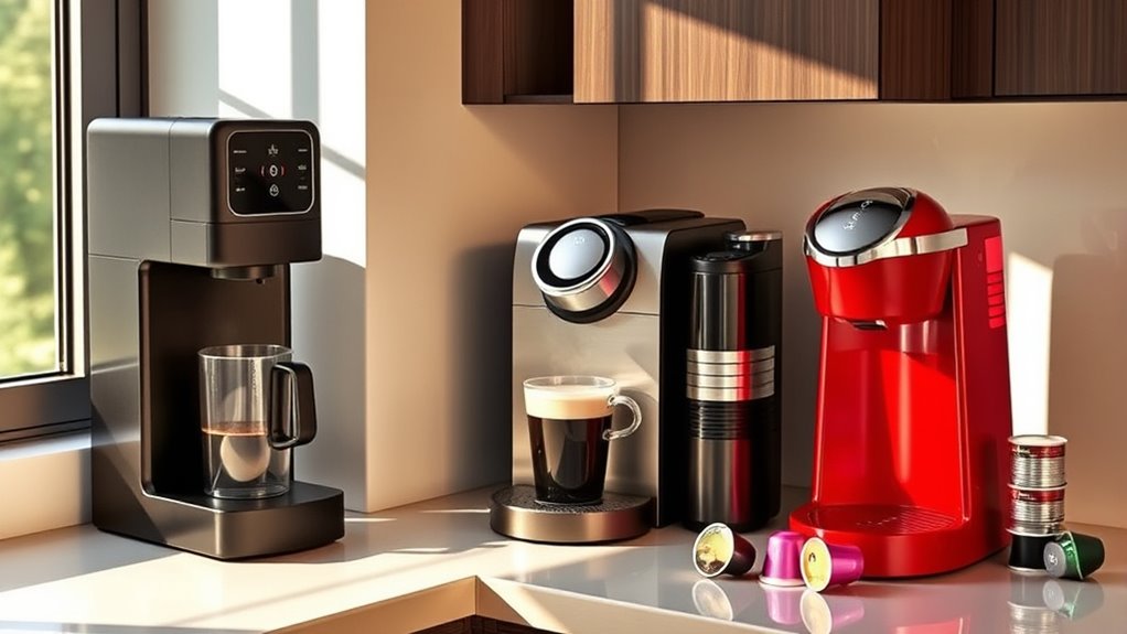 compact coffee makers selection