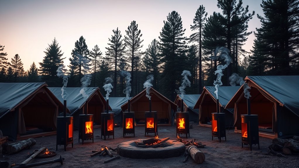 cozy army tent stoves