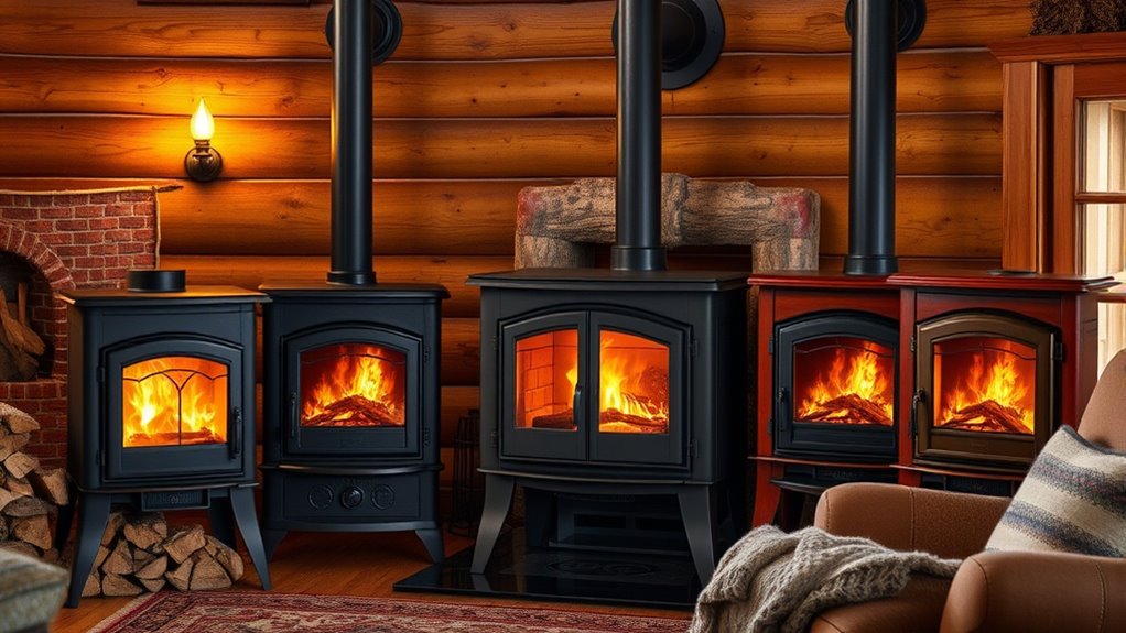 cozy large wood stoves