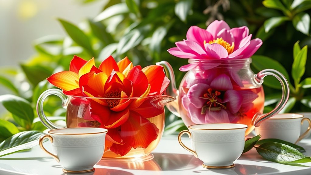 delightful flowering teas selection
