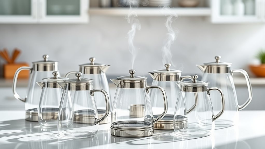 durable glass tea kettles