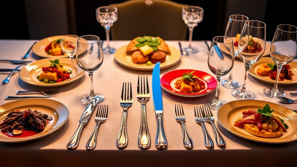 elegant flatware for dining