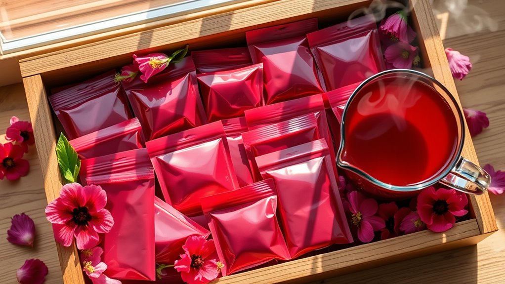 hibiscus tea bags selection