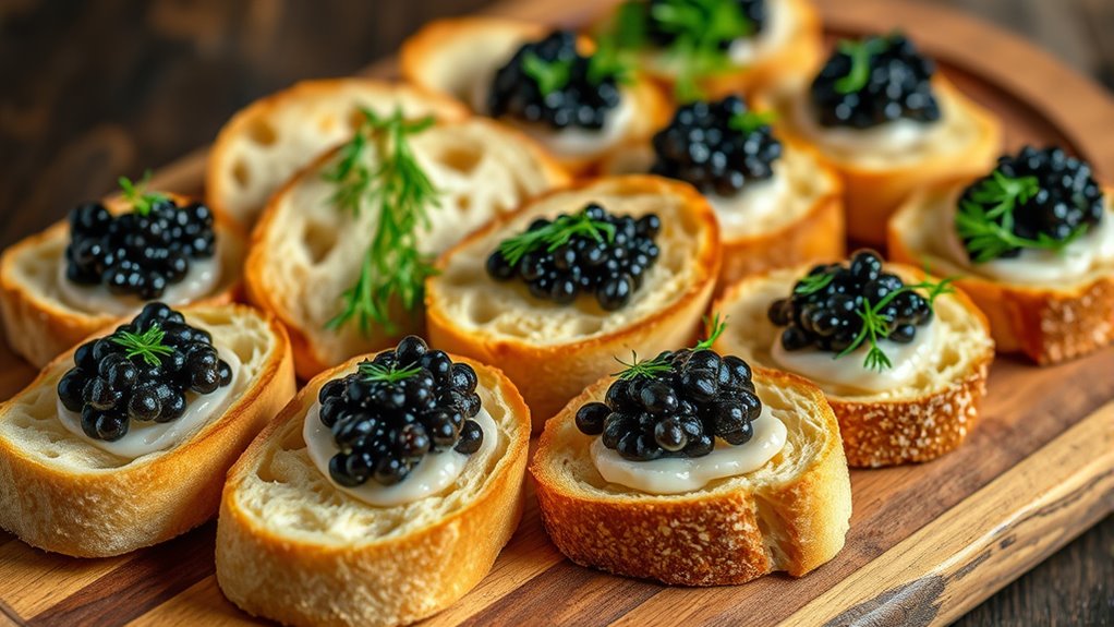 impressive caviar toast breads