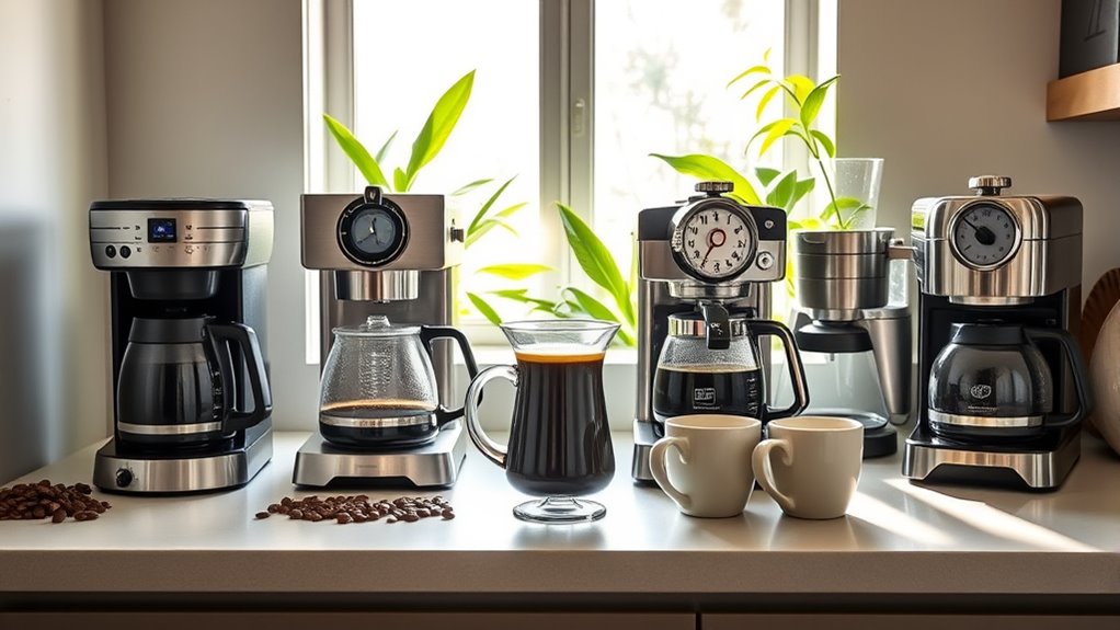 impressive coffee makers selection