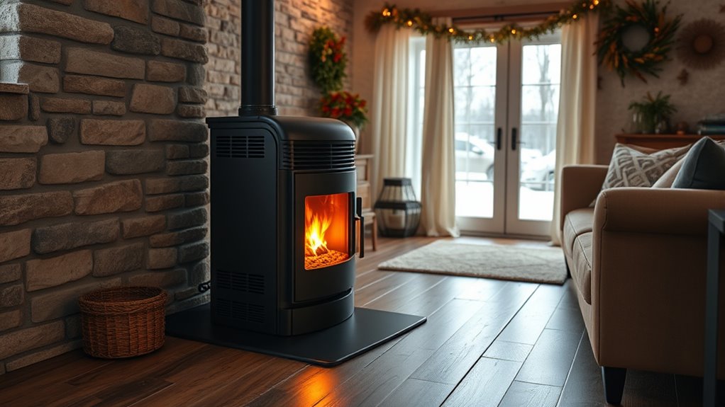 large hopper pellet stoves