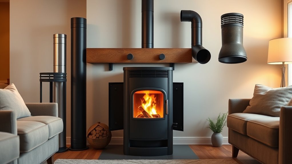 pellet stove venting options