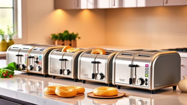 perfectly toasted 4 slice bagels