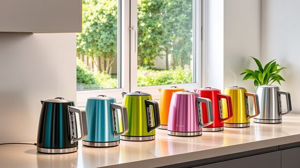 rust resistant stylish electric kettles