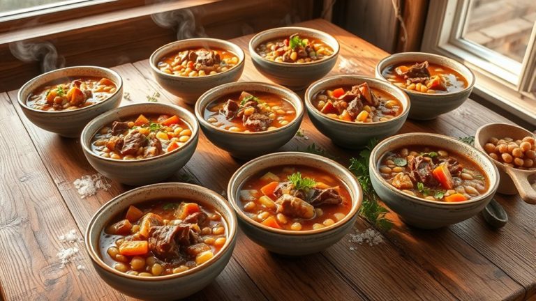 slow cooker beef barley soups