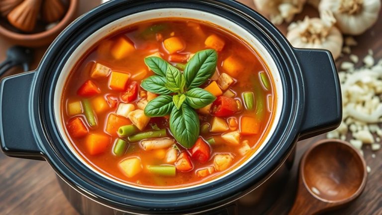 slow cooker minestrone soup