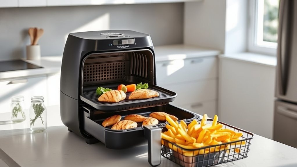 space saving air fryer grills