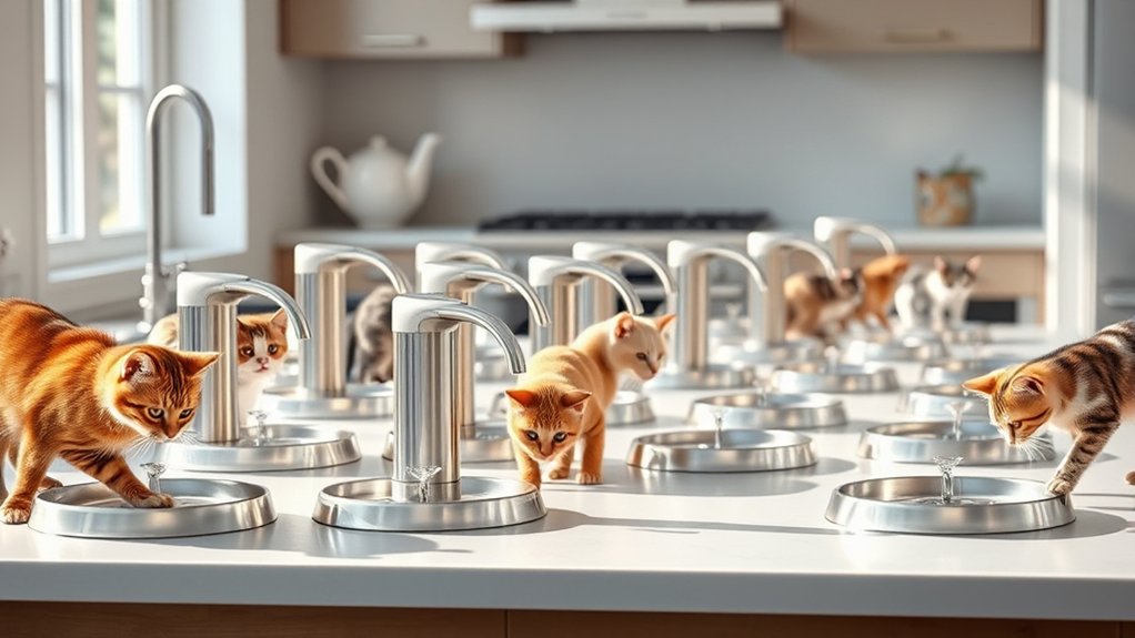 stainless steel cat fountains