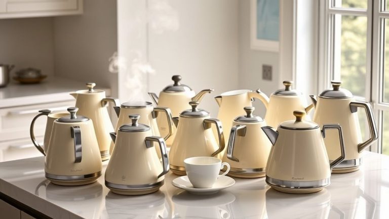 stylish cream electric kettles
