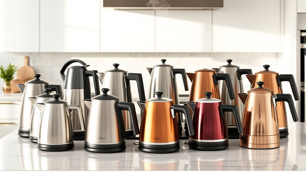 stylish metal electric kettles