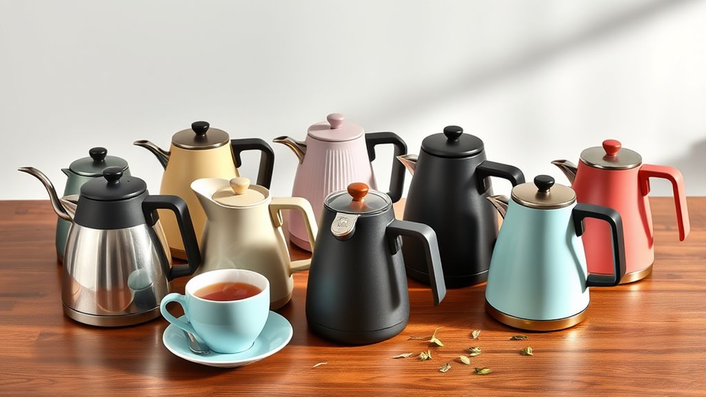 stylish modern tea kettles