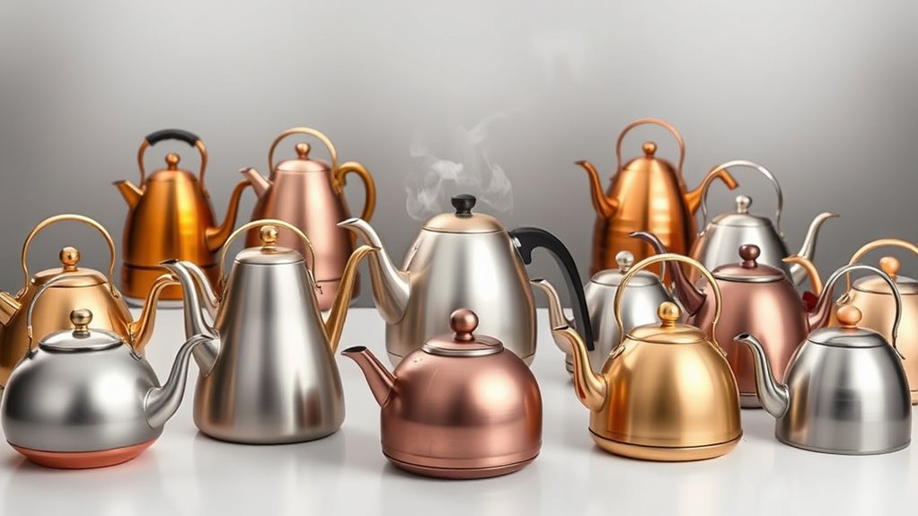 stylish tea kettles collection
