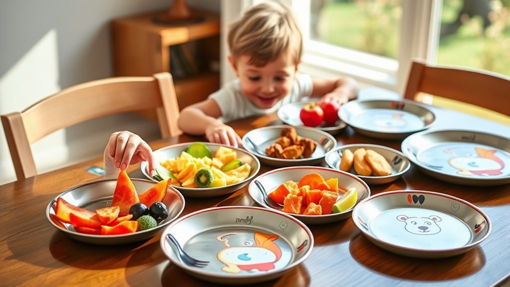 toddler friendly stainless steel plates
