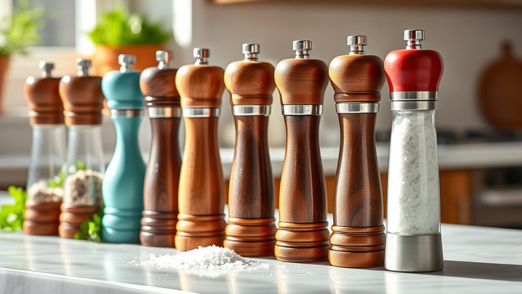 top adjustable salt grinders