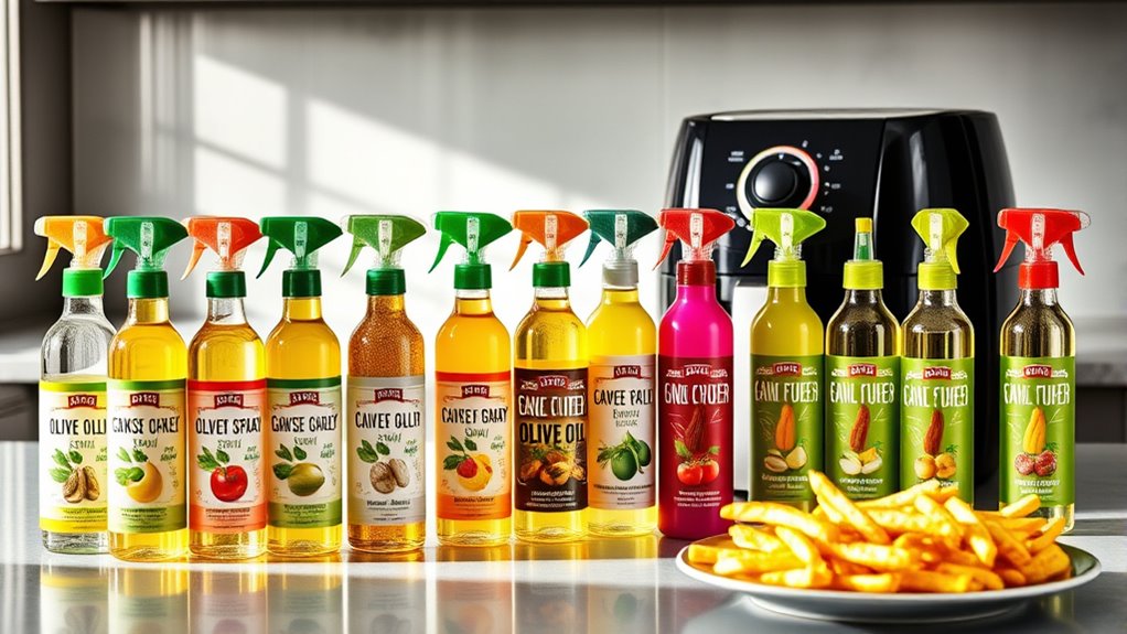 top air fryer sprays