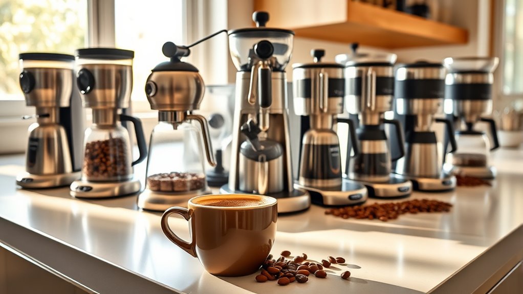 top bean grinder coffee makers