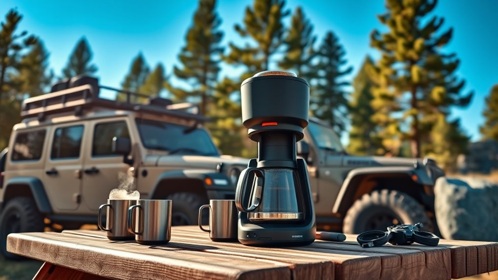 top car camping coffee makers
