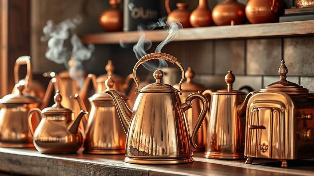 top copper kitchen appliances