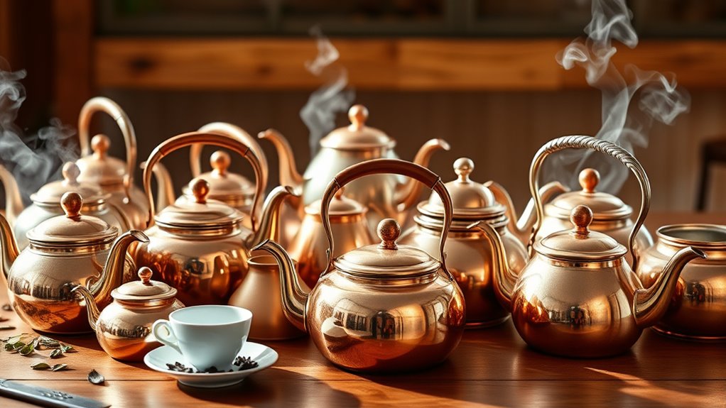top copper tea kettles