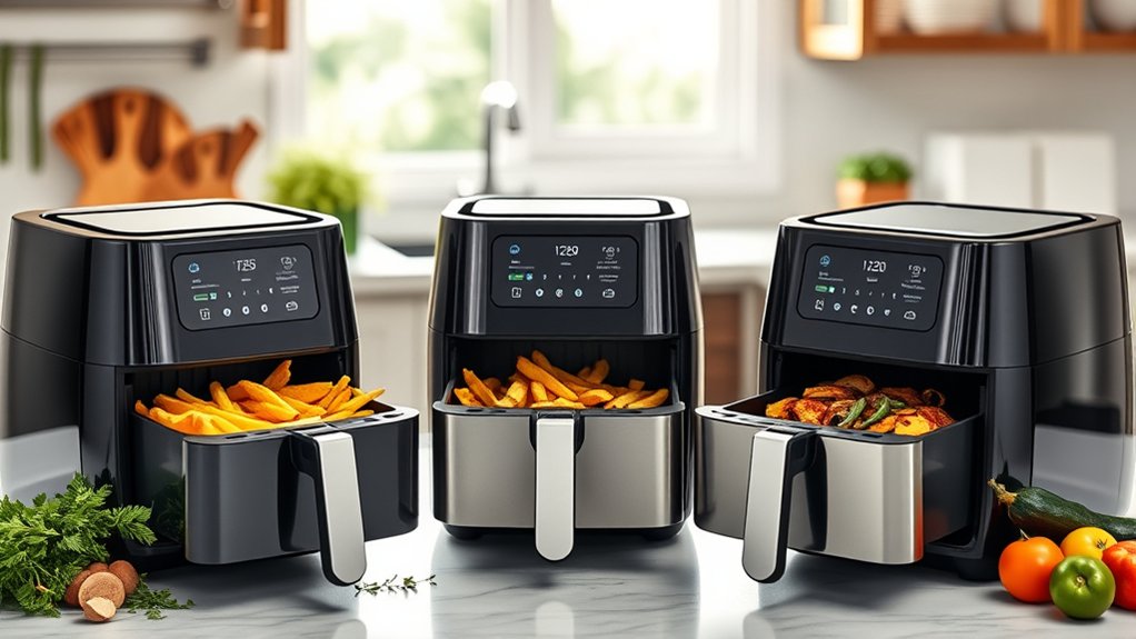 top double basket air fryers