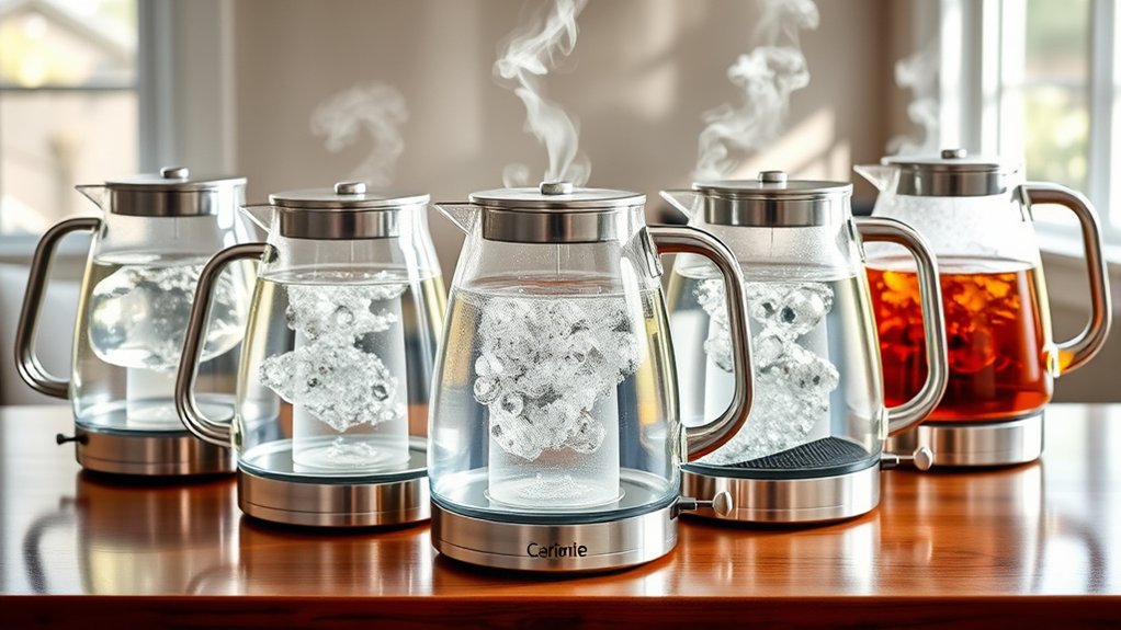 top electric glass kettles