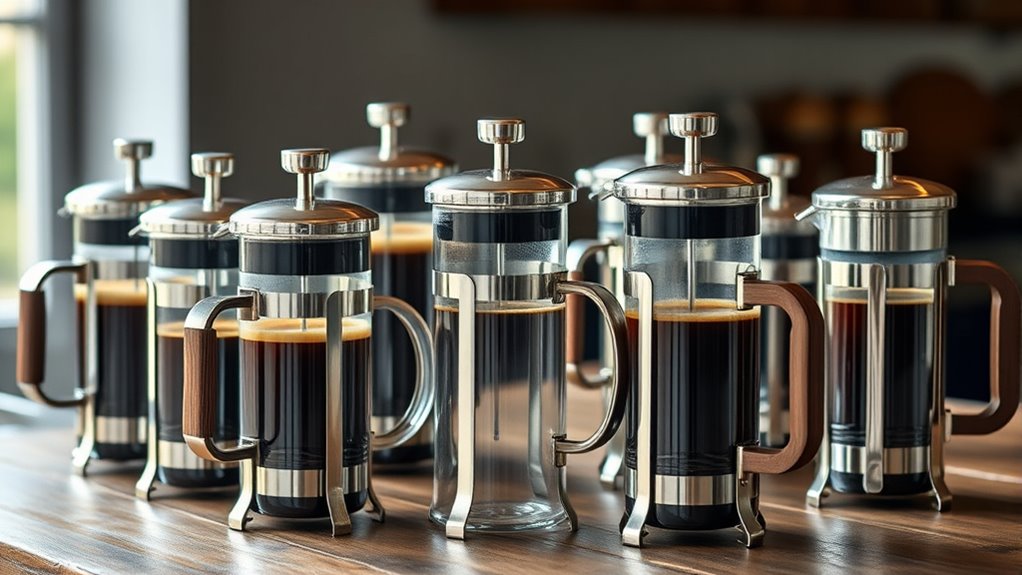 top glass french press