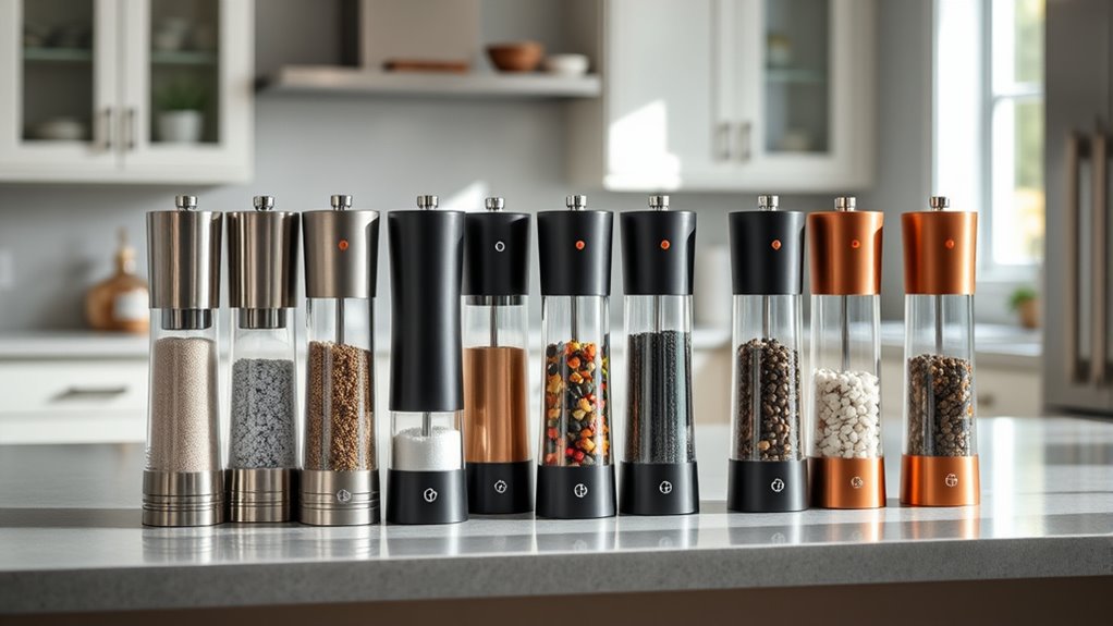 top gravity salt pepper grinders