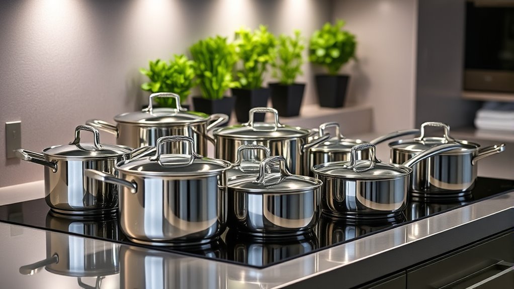 top induction stainless cookware
