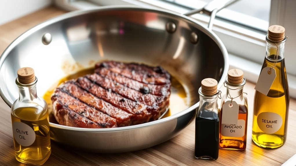 top oils for pan seared steak