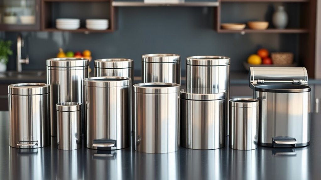 top rated stainless steel trash cans