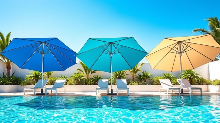 top salt water pool umbrellas