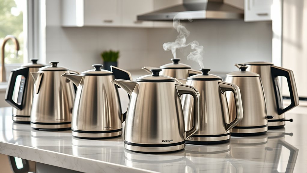 top stainless electric kettles