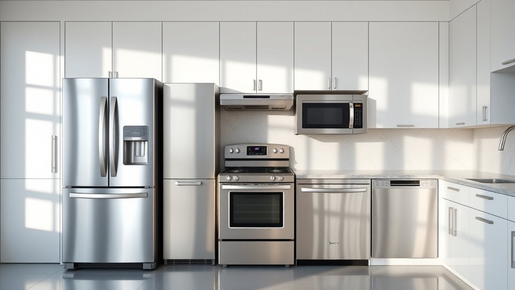 top stainless steel appliances
