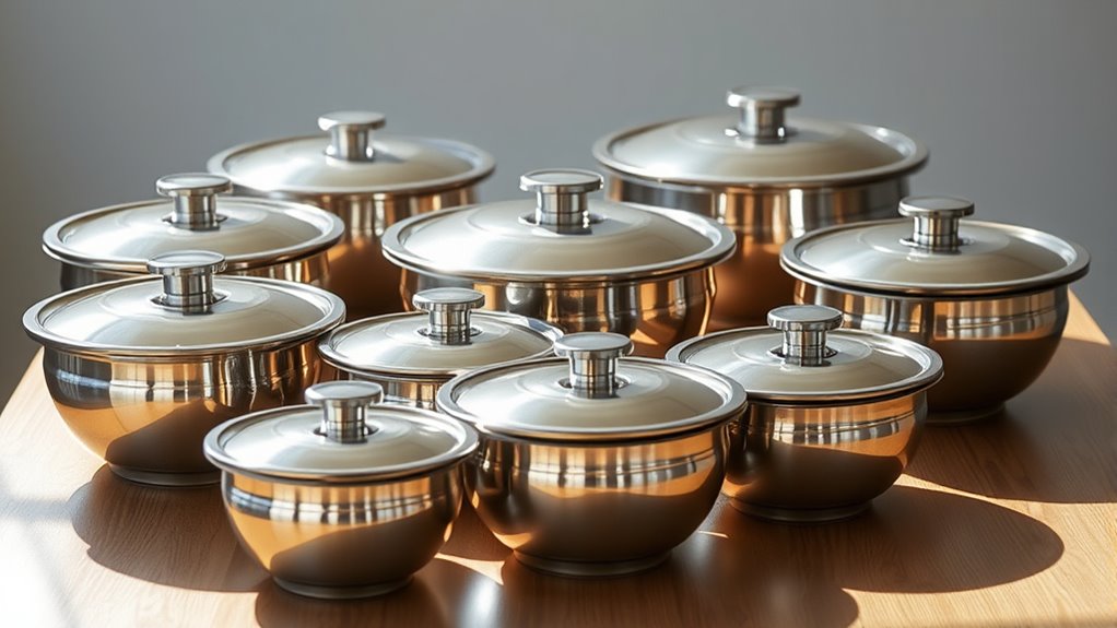 top stainless steel bowls