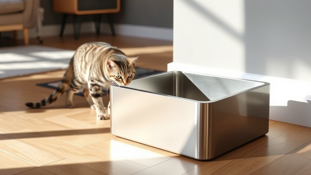 top stainless steel cat boxes