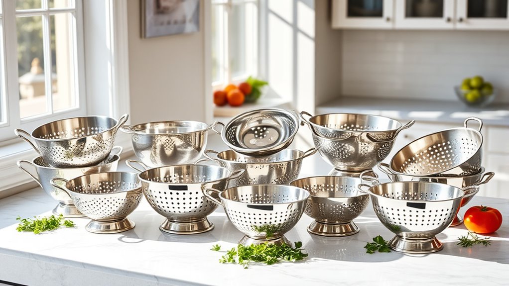 top stainless steel colanders