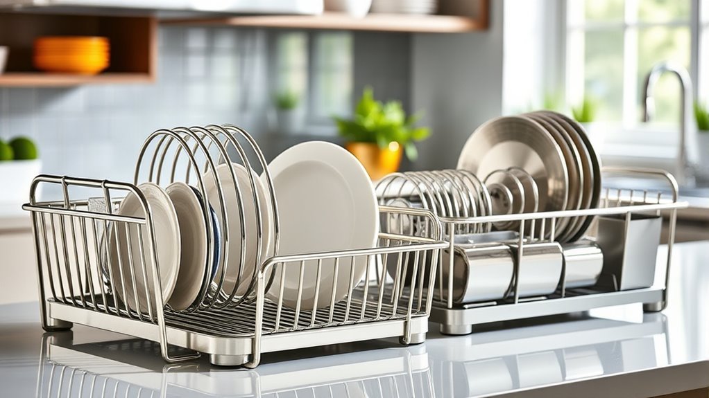 top stainless steel dish racks