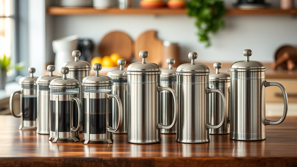 top stainless steel french presses