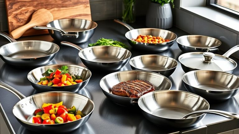 top stainless steel frying pans