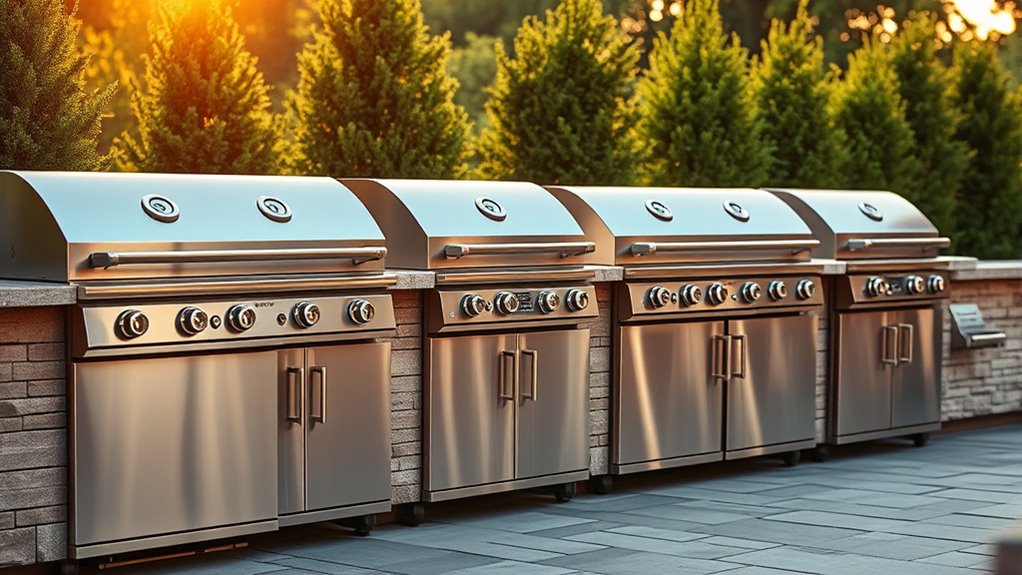 top stainless steel grills